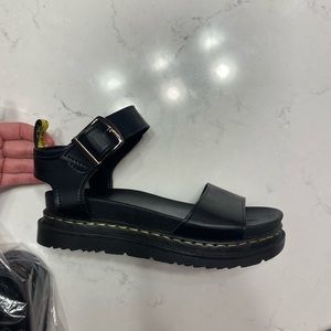 Black platform sandals